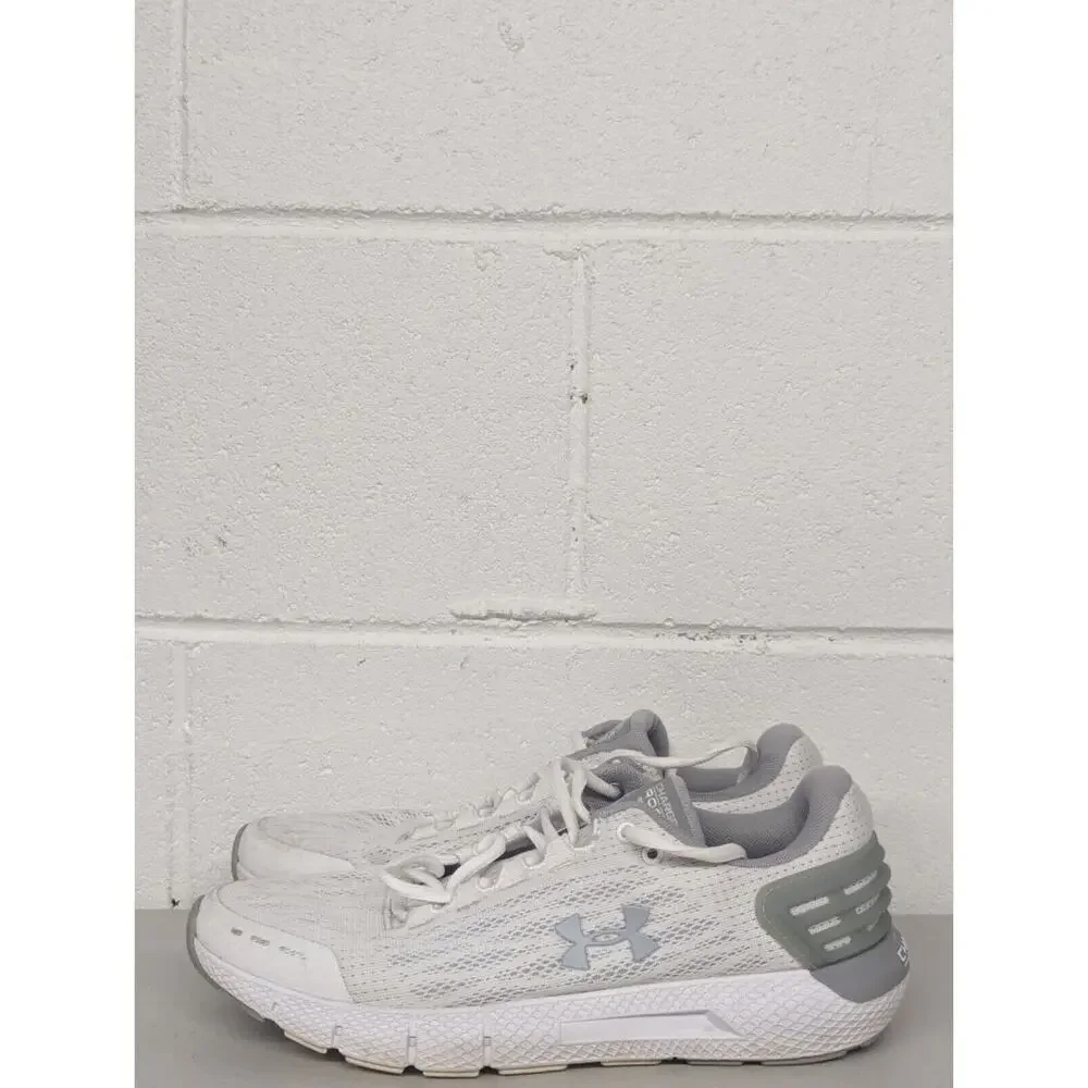 Womens Sz 10.5 Under Armour Charged Rogue Lace-Up White Trainers 3021247_106 - Picture 4 of 8